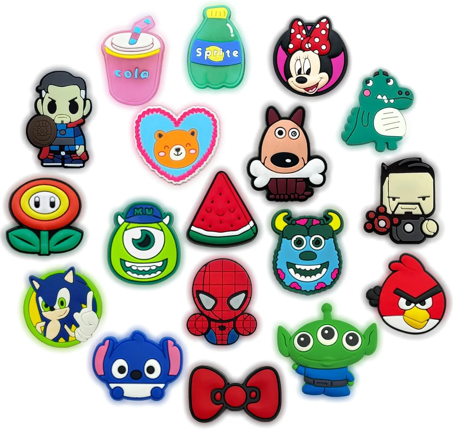 Lot of 30,50,100 Random Bulk Shoe Decorations and pins, Cute and Cool for DIY Accessories for Shoes, Sandals, and More