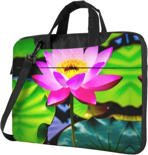 Lotus Flowers Laptop Bag - Shockproof & Stylish Laptop Handbag For Unique And Safe Laptop Transportation