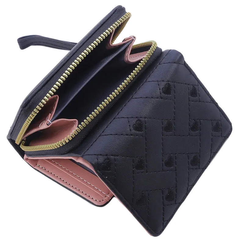 Love Pattern Tri-Fold Wallet