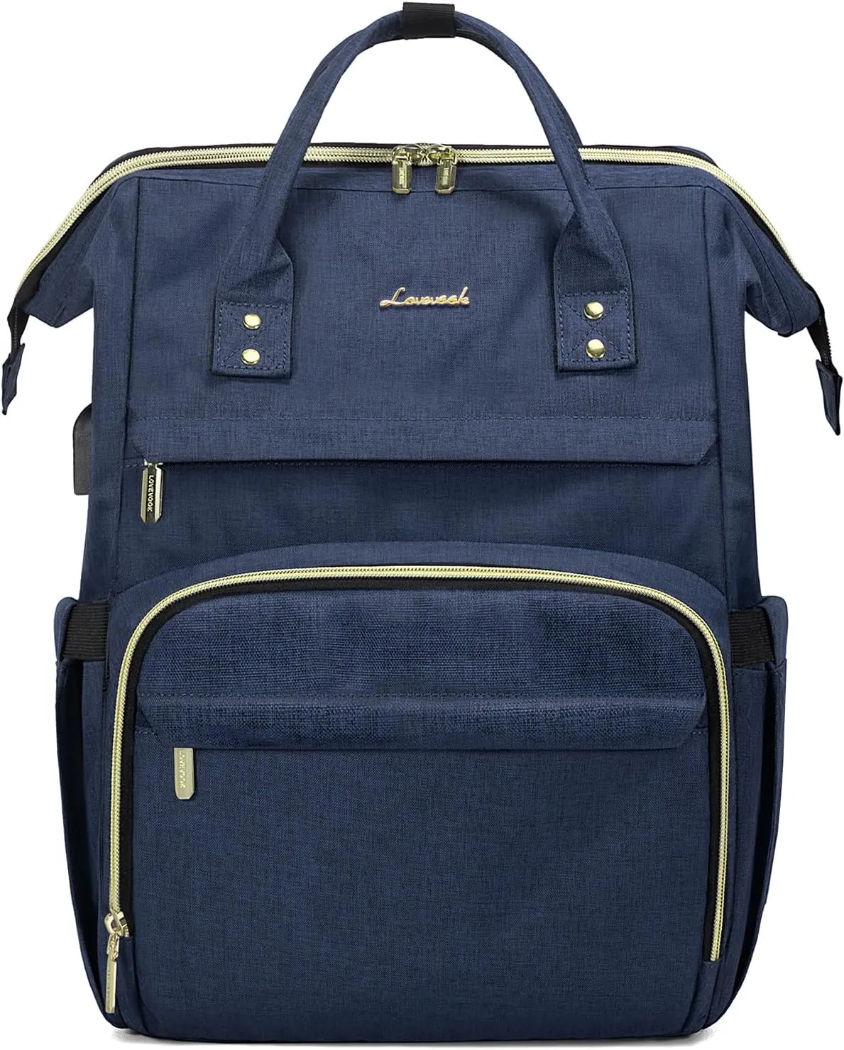 LOVEVOOK College Laptop Backpack, 15.6 Inch Travel Backpack for College, Waterproof Work Backpack Woman for Teacher Nurse Anti-theft Travel Back Pack, Gifts for Women, Navy Blue