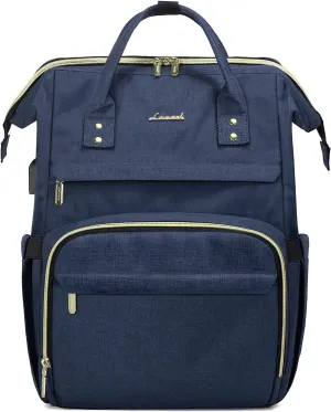 LOVEVOOK College Laptop Backpack, 15.6 Inch Travel Backpack for College, Waterproof Work Backpack Woman for Teacher Nurse Anti-theft Travel Back Pack, Gifts for Women, Navy Blue