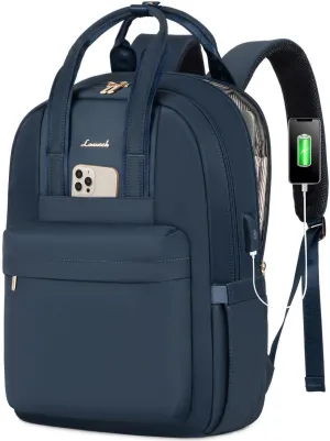 LOVEVOOK Laptop Backpack Purse for Women, 15.6 Inch Travel Laptop Bag with USB Port, Waterproof Work Teacher Nurse Computer Backpack, Durable Casual Daypack