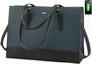 LOVEVOOK Laptop Tote for Women, Fashion Computer Bag 15.6 Inch Large Handbag, Shoulder Bag Purse for Business Work