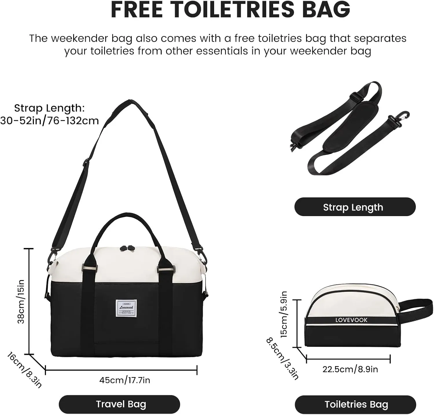 LOVEVOOK Weekender Bag for Women Cute Travel Tote Bag Gym Duffel Bag with Toiletry Bag Carry On Bag Overnight Hospital Bag