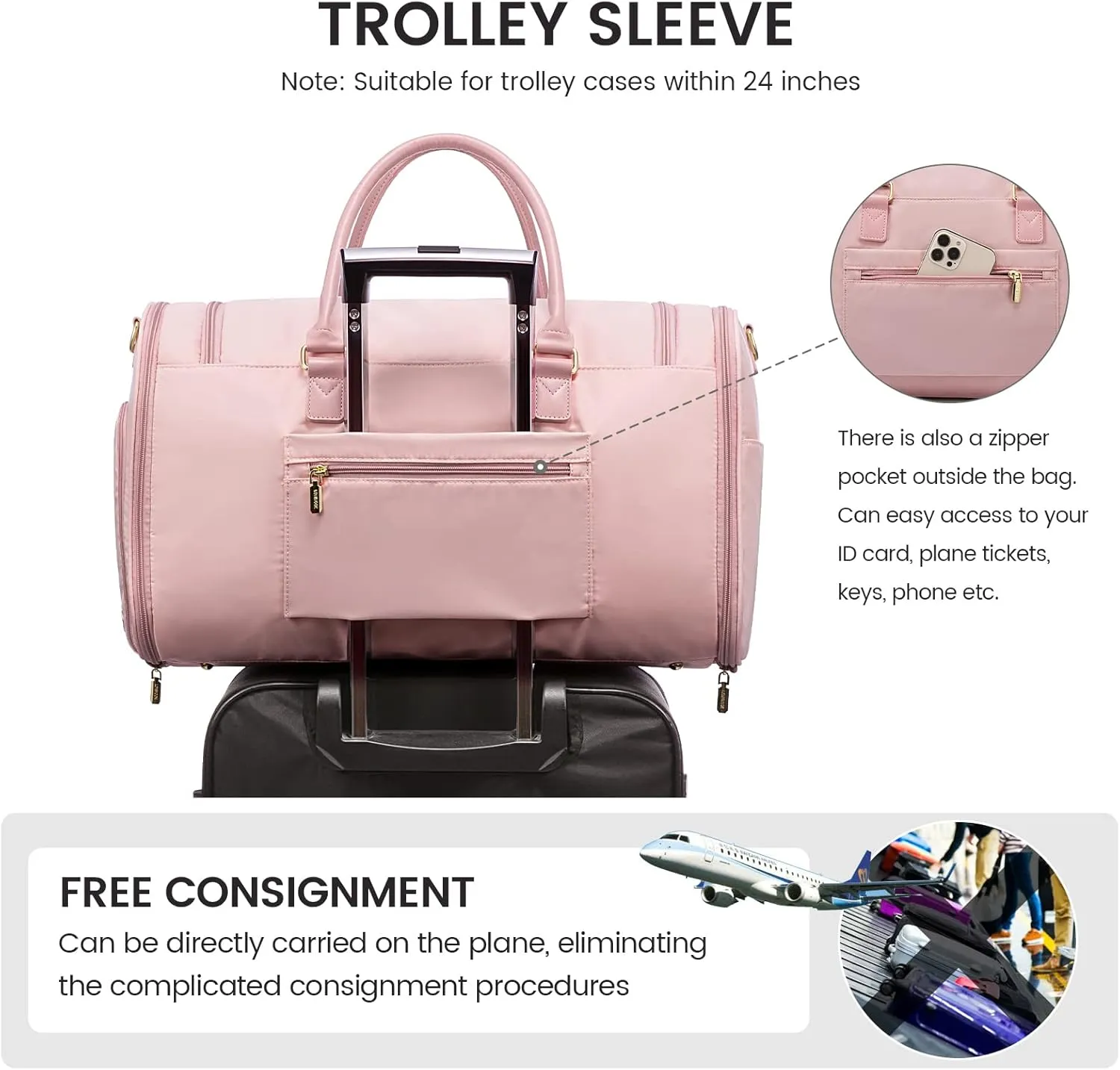 LOVEVOOK Weekender Bag for Women Cute Travel Tote Bag Gym Duffel Bag with Toiletry Bag Carry On Bag Overnight Hospital Bag