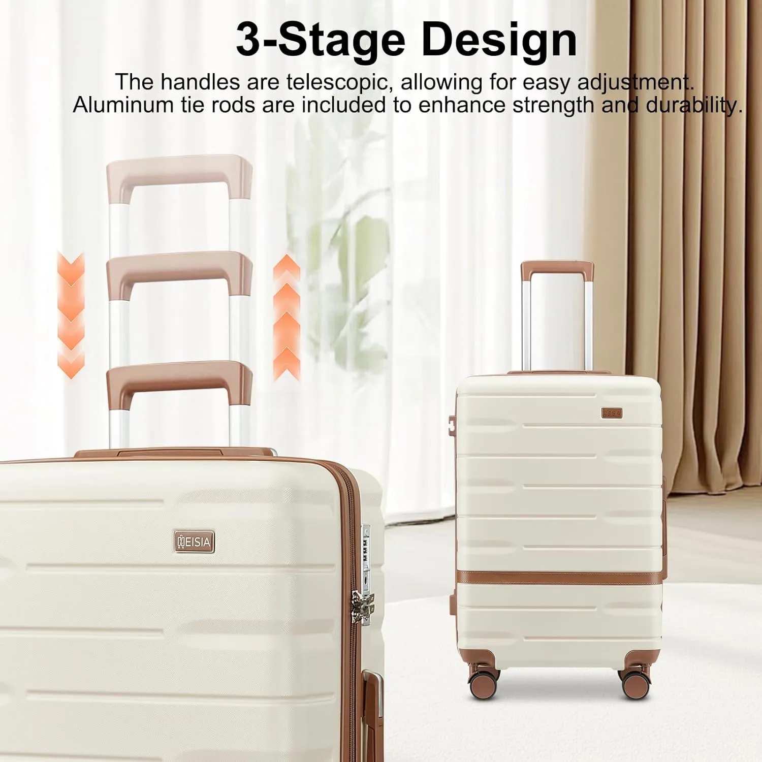Luggage Sets 5 Piece Luggage Sets Lightweight Hard Shell Suitcases with Spinner Wheels for Family Travel - Durable PC ABS Material Carry On Luggage (Green)