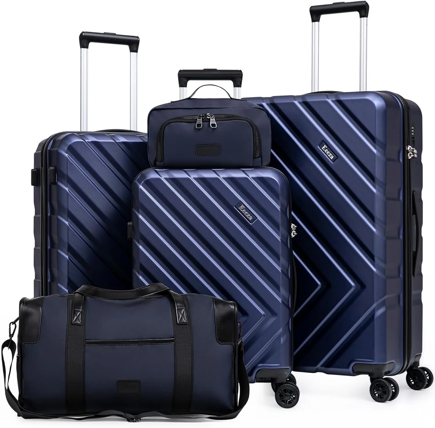 Luggage Sets 5 Piece, Suitcases with Wheels, ABS Hard Case Luggage with TSA Lock Spinner Wheels, Carry On Luggage Set (20/24/28 inch) (5 Piece Sets (20"/24"/28"/DB/TB))