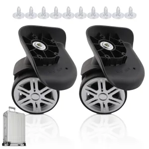 Luggage Suitcase Wheels, 1 Pair Trunk Wheels Luggage Wheel Spare Part Universal Wheel Replacement Suitcase Wheel Repair Replacement Mute Wheels for Luggage Suitcase Trolley
