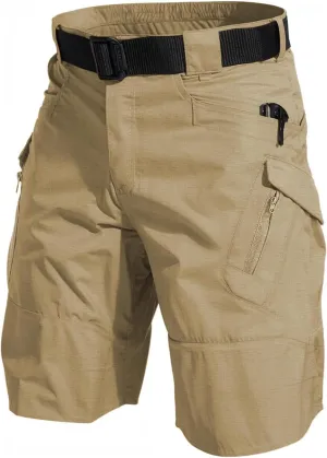 LYRXXX Men's Cargo Shorts for Hiking Outdoor Travel Lightweight Quick-Drying Waterproof Tactical Shorts with Multiple Pockets