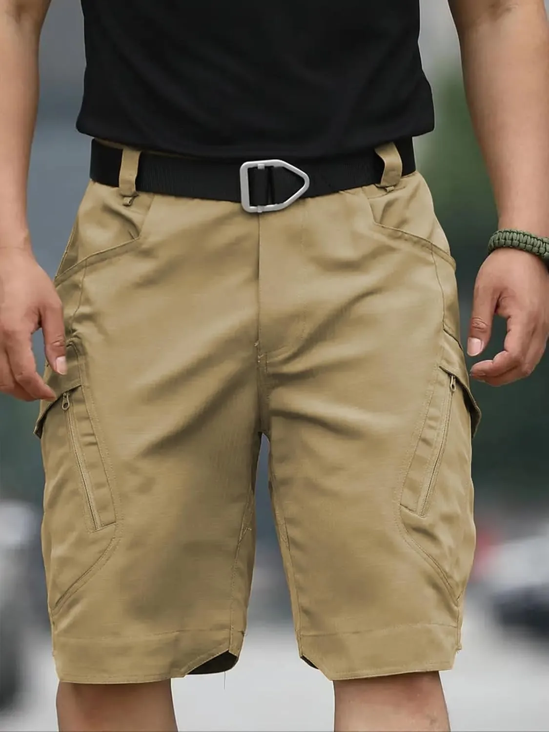 LYRXXX Men's Cargo Shorts for Hiking Outdoor Travel Lightweight Quick-Drying Waterproof Tactical Shorts with Multiple Pockets
