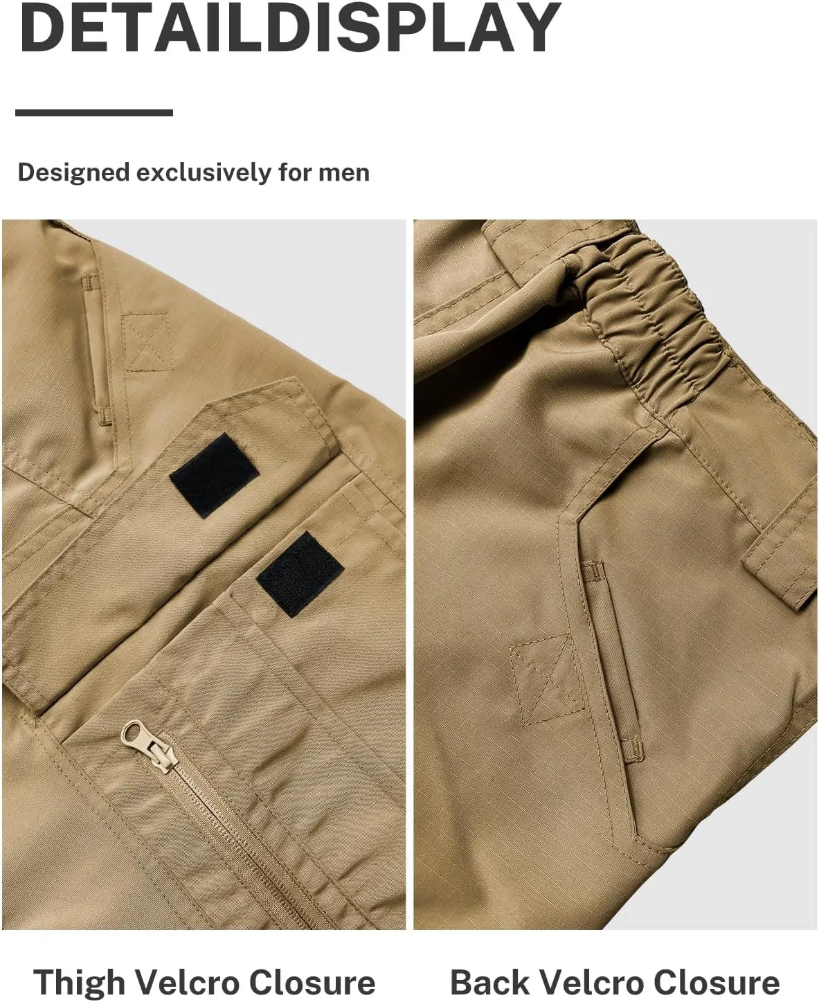 LYRXXX Men's Cargo Shorts for Hiking Outdoor Travel Lightweight Quick-Drying Waterproof Tactical Shorts with Multiple Pockets