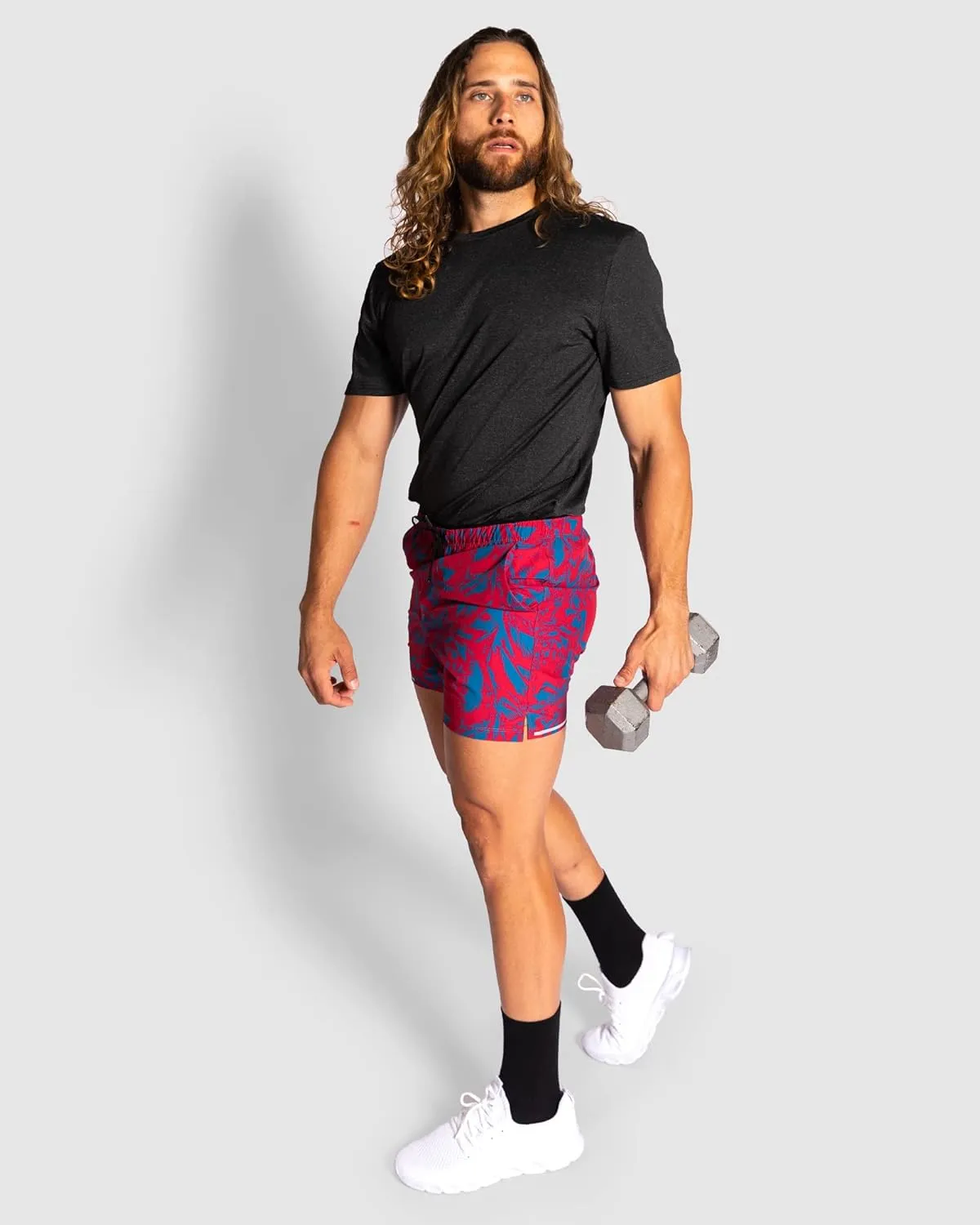 maamgic Mens Running Shorts Workout 6" Marathon Lightweight Quick Dry Gym Shorts with Zip Pocket