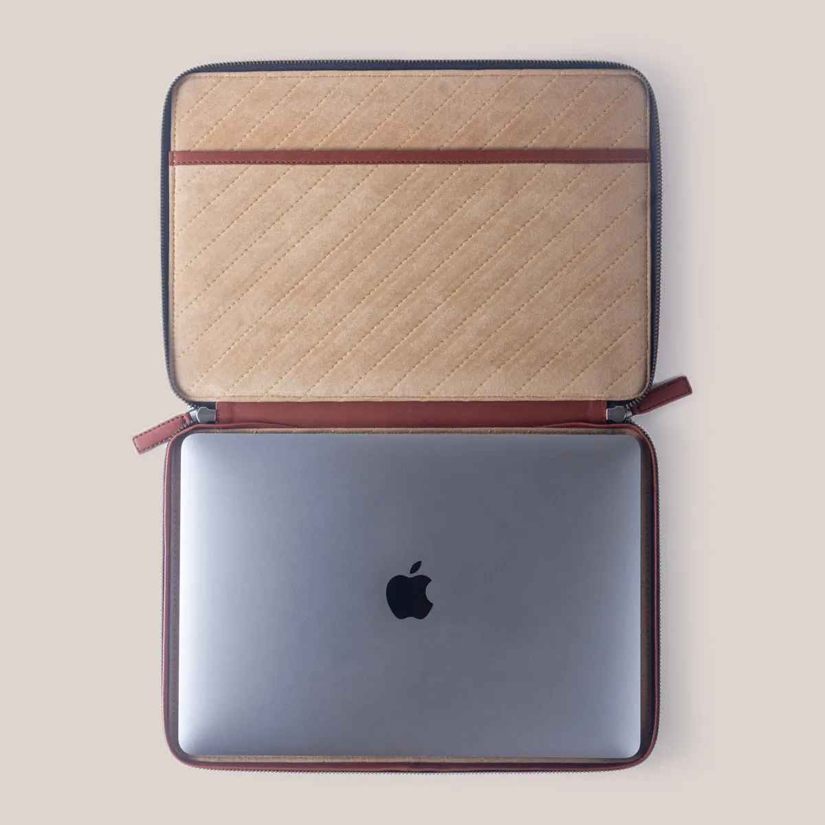 MacBook Pro 13 Zippered Laptop Case - Felt and Tan Crunch