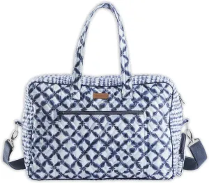 Maison d' Hermine Weekend Bag Cotton Quilted Duffel Overnight Luggage Weekender Gym Bag for Gifts Travel Men Women Business Travellers Family Trip, Shibori