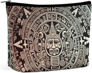 Makeup Bag Foldable Cosmetic Bag Mayan Calendar End Of The World Printed Makeup Organizer Travel Makeup Bag for Travel And Daily Life