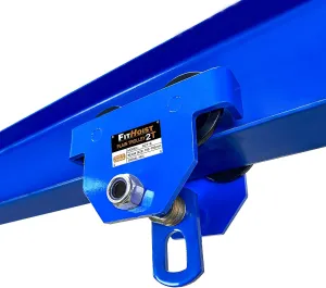 Manually Trolley 2 Ton | 4400LBS Capacity Steel Push Beam Trolley | Adjustable for I-Beam Flange Width 3.9" to 5.9" | Installed onto Various Beams