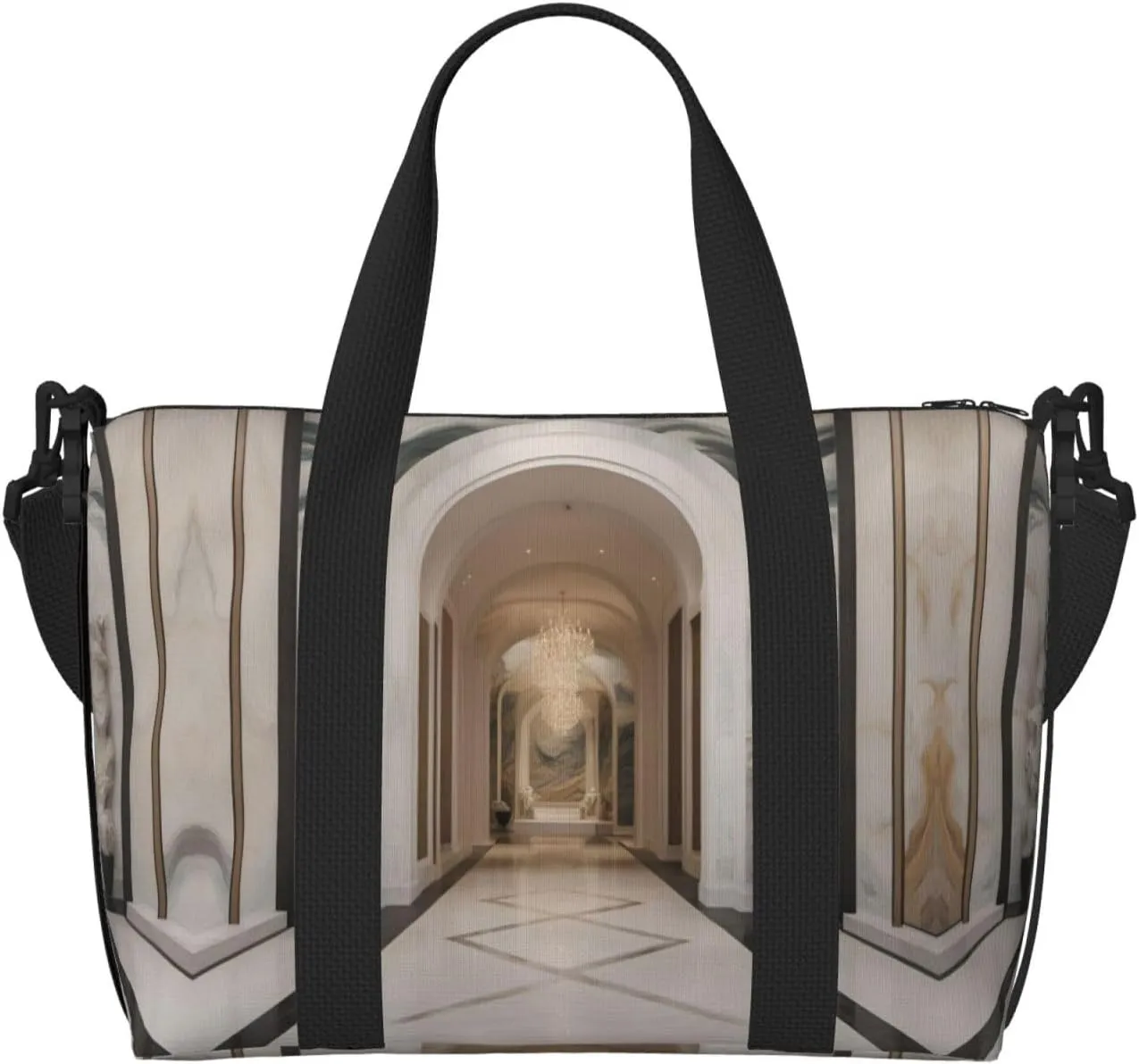 Marble Mural Travel Duffel Bag Carry On Tote Bags For Men,Weekender Overnight Bag,Sports Tote Gym Bag