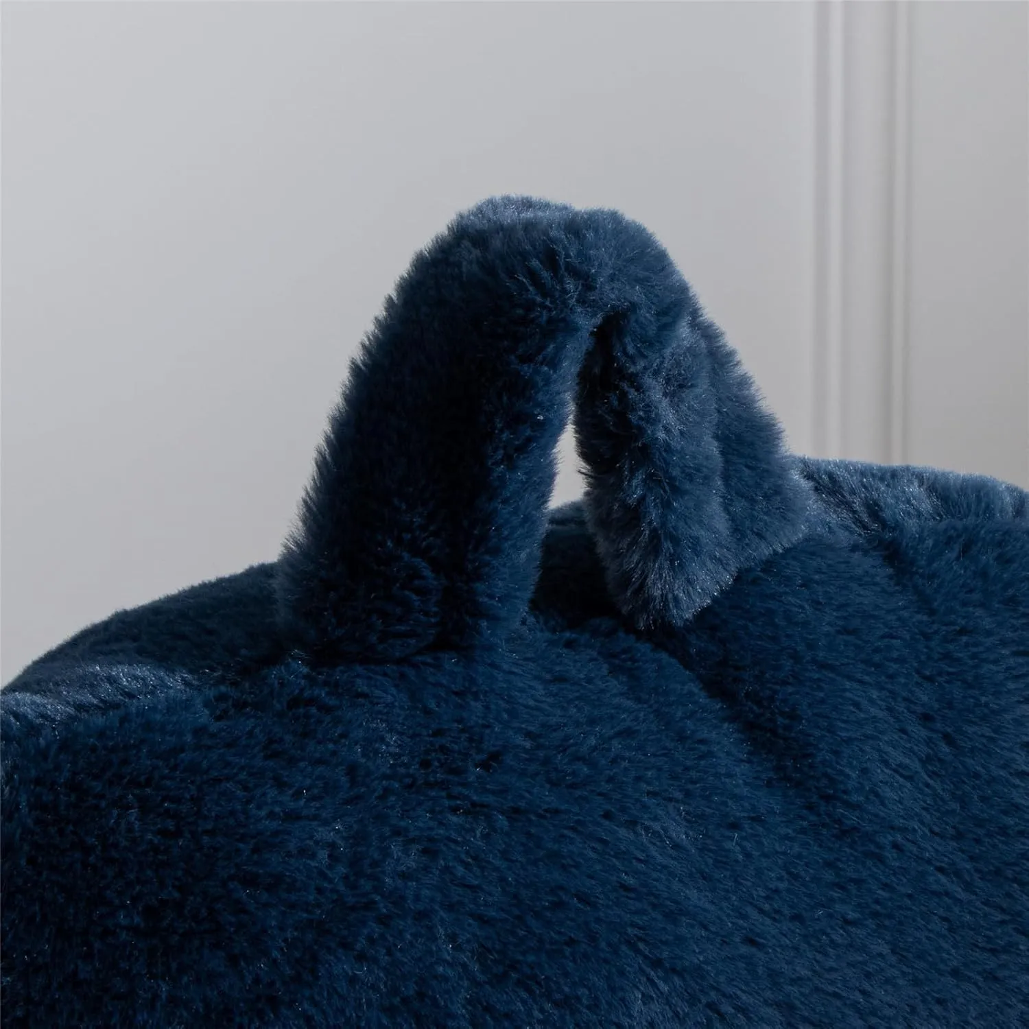Meeting Story Reading Pillow Adult Backrest with Arms, Back Pillow Support for Sitting Up in Bed Chair Pillow Reading & Bed Rest Pillows (Dark Blue,Large)