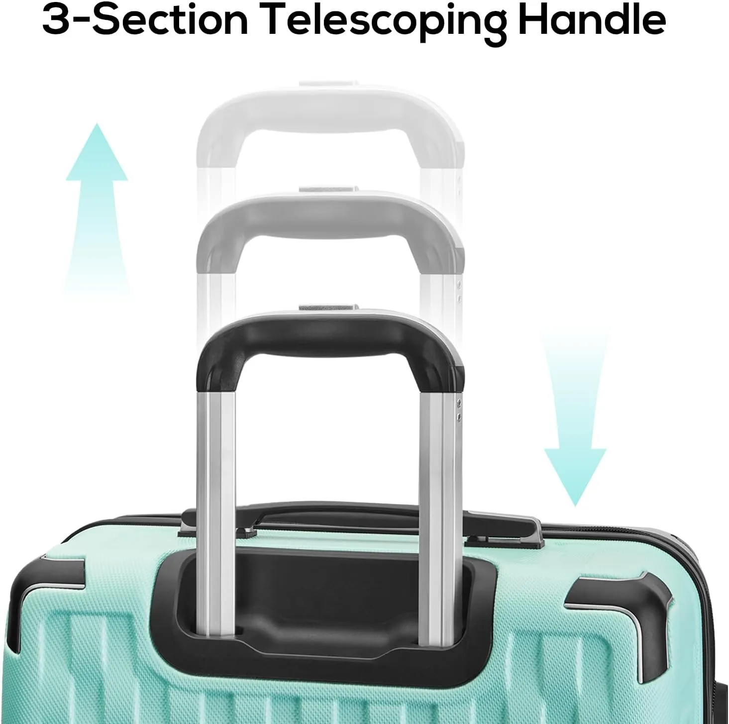 Melalenia Luggage 10 Piece Sets Clearance,Large Travel Suitcase Set Spinner Wheels with TSA Locks,Hard Shell Luggage Sets for Women (10Pcs Green)