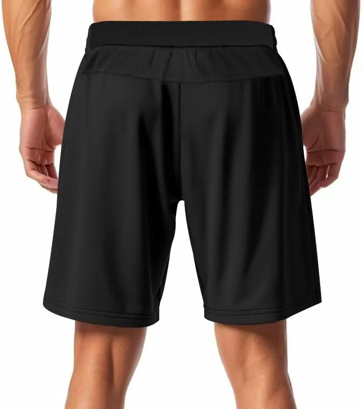 Men's Breathable Drawstring Jogging Casual Shorts Vacation Outfits Lounge Wear Beach Elastic Shorts with Pockets
