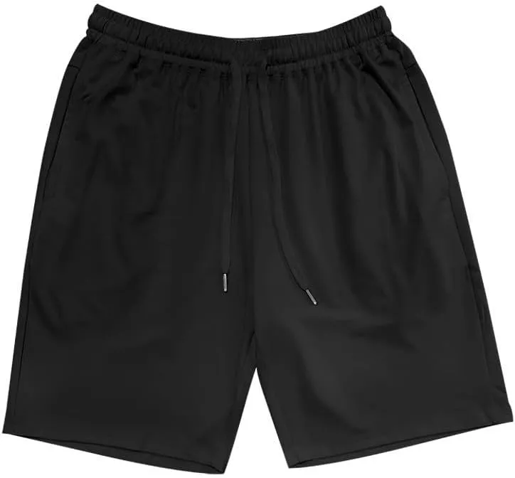 Men's Breathable Drawstring Jogging Casual Shorts Vacation Outfits Lounge Wear Beach Elastic Shorts with Pockets