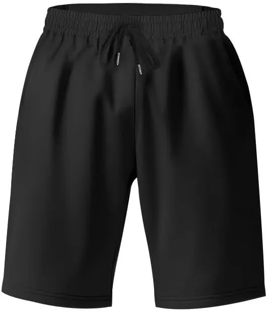 Men's Breathable Drawstring Jogging Casual Shorts Vacation Outfits Lounge Wear Beach Elastic Shorts with Pockets