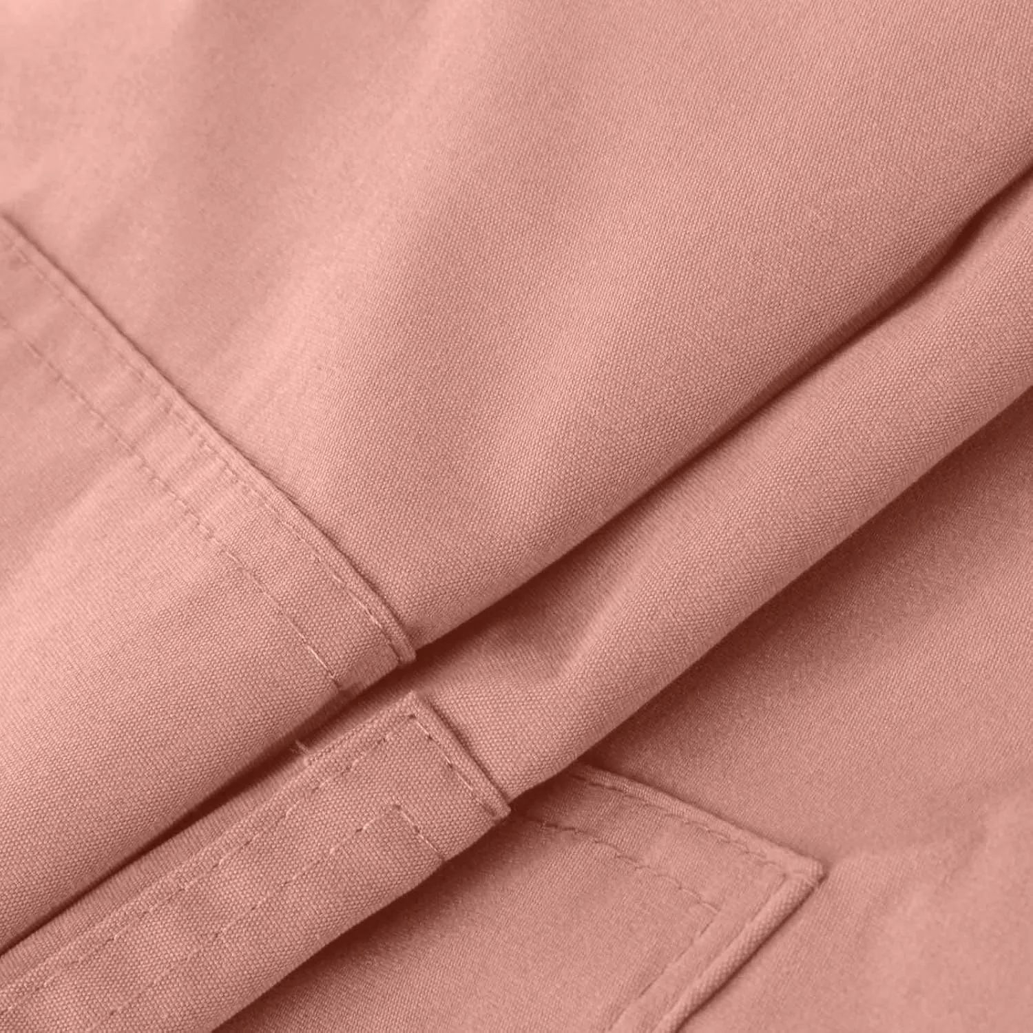 Mens Cargo Shorts Elastic Waist Button Zipper Multi-Pockets Outdoor Hiking Short Lightweight Wide Leg Pants