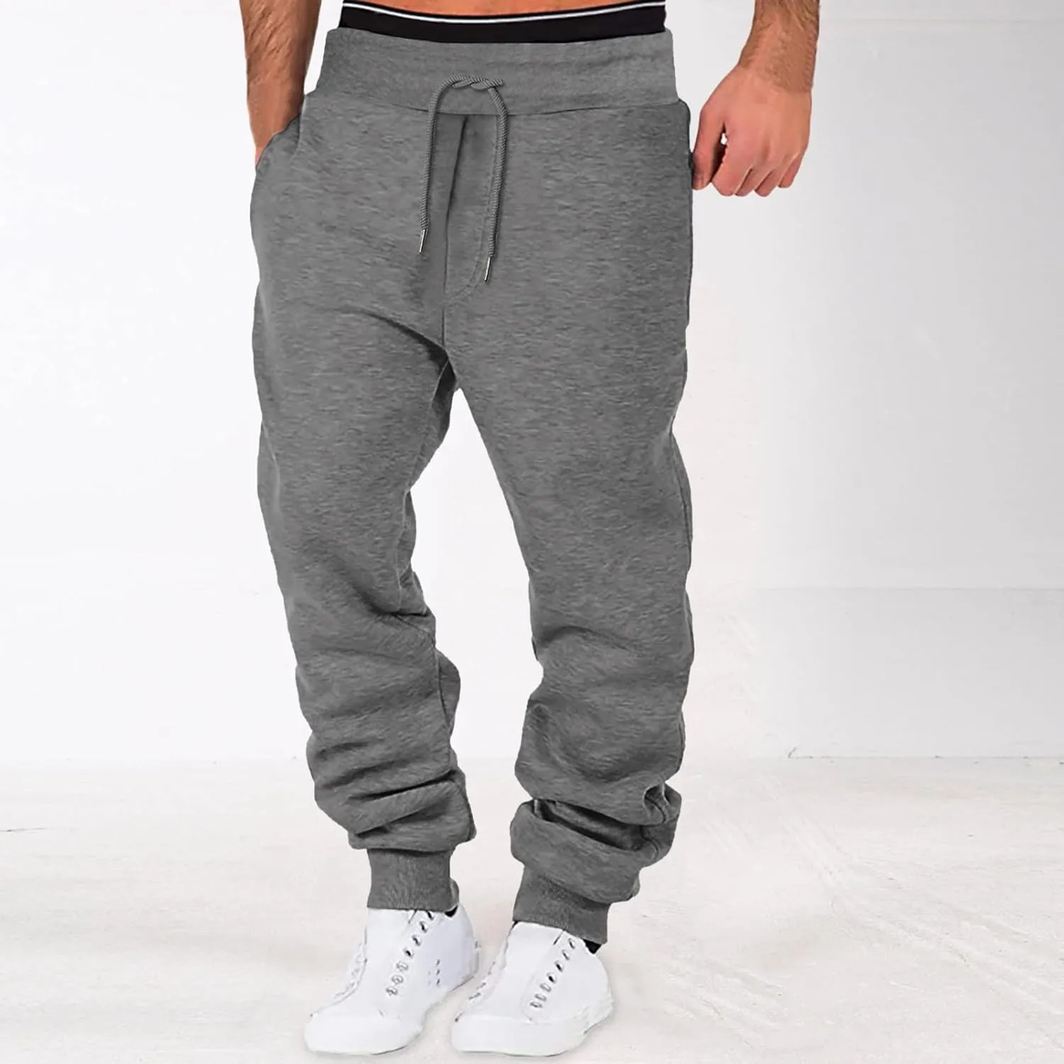Mens Cargo Sweatpants Cool Thin Loose Cool Jogging Pants with Water Absorption Quick Active Athletic Workout