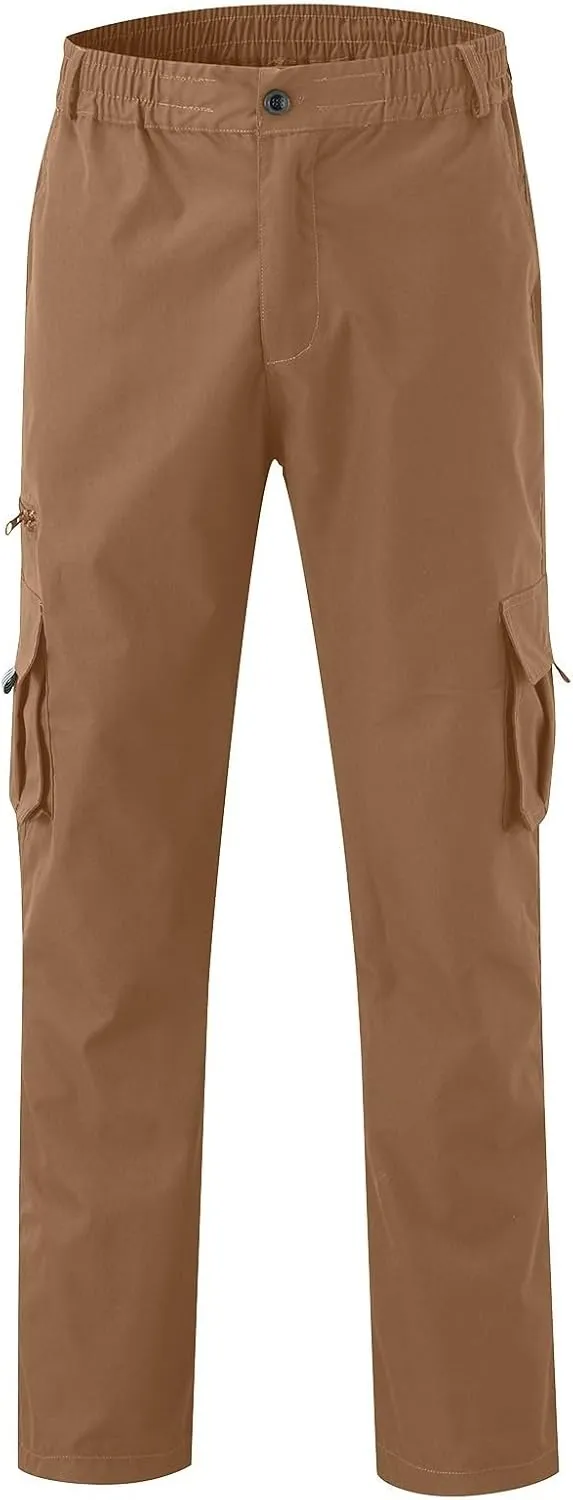 Men's Cargo Tactical Pants Hat Multi Woven Pocket Foot Rope Solid Pants Street Cargo Tie Cargo Pockets Casual