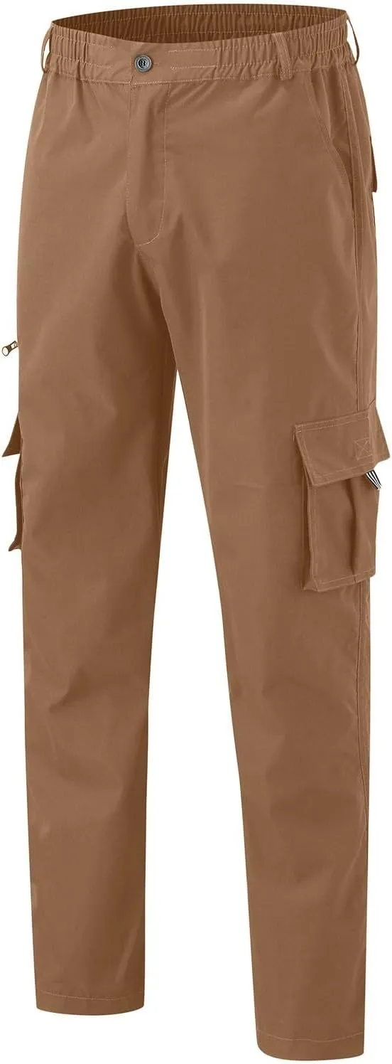 Men's Cargo Tactical Pants Hat Multi Woven Pocket Foot Rope Solid Pants Street Cargo Tie Cargo Pockets Casual