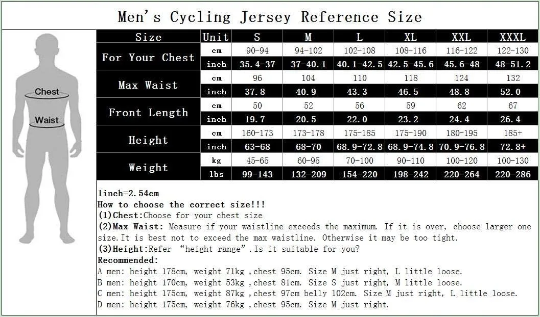 Men's Cycling Jersey Long Sleeve Sports Wear Bicycle Cycle Bike Shirt Top