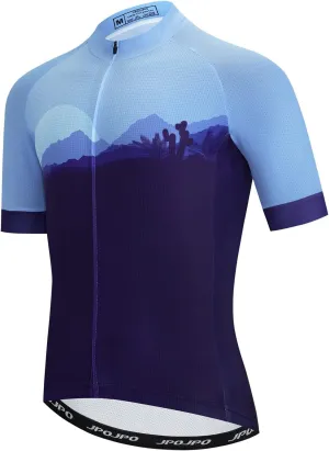 Men's Cycling Jersey Short Sleeve MTB Mountain Road Bike Shirt Summer Biking Top with 3 Rear Pockets Bicycle Clothing