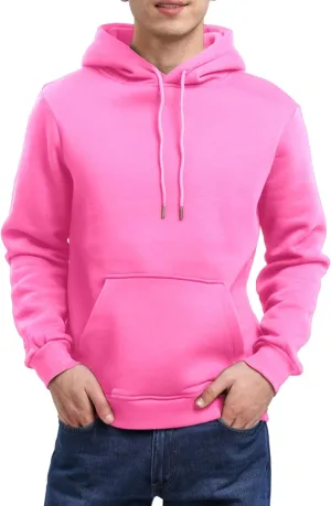 Men's Fleece Hoodie Pullover Long Sleeve Hooded Sweatshirt Drawstring Kangaroo Pocket Athletic Hoodies