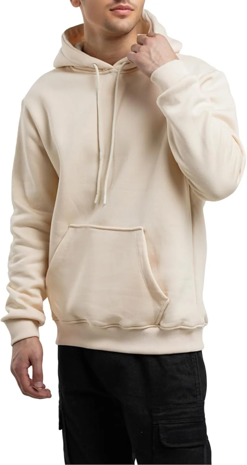 Men's Fleece Hoodie Pullover Long Sleeve Hooded Sweatshirt Drawstring Kangaroo Pocket Athletic Hoodies