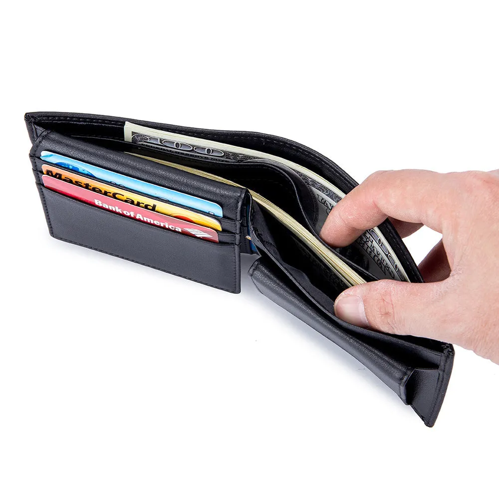 Men's Genuine Leather Short Soft Cowhide Trifold Men's Wallets