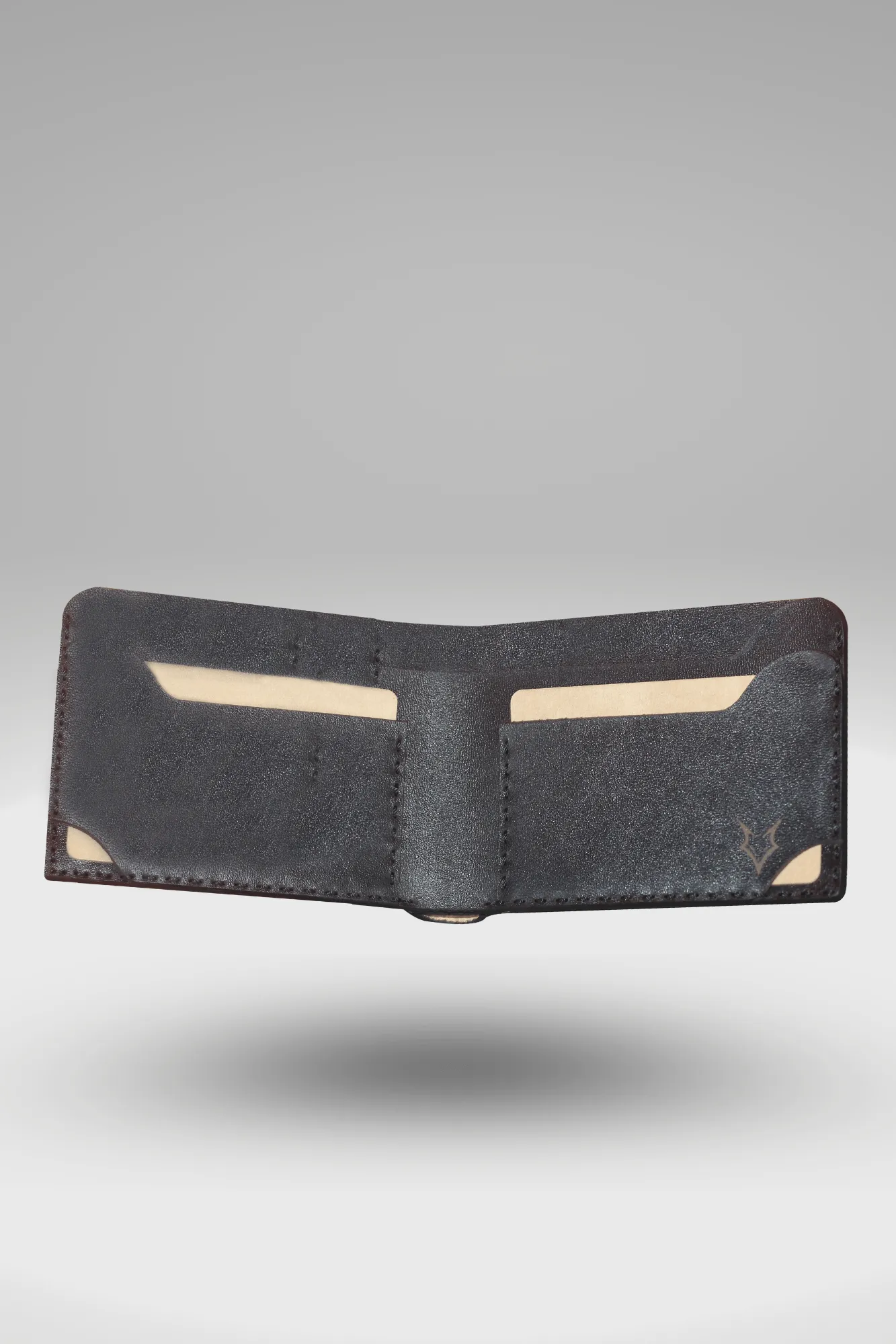 Men's Glossy Dark Brown Genuine Cowhide Leather Wallet With Crocodile Textured Finish | Bifold Hand-Made Leather Wallet