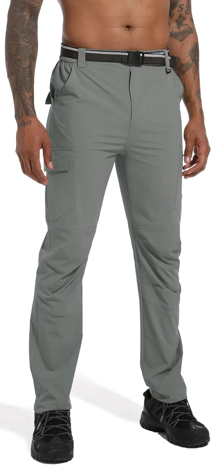 Men's Hiking Cargo Work Pants Lightweight Waterproof Quick Dry Camping Fishing Travel Outdoor Pants