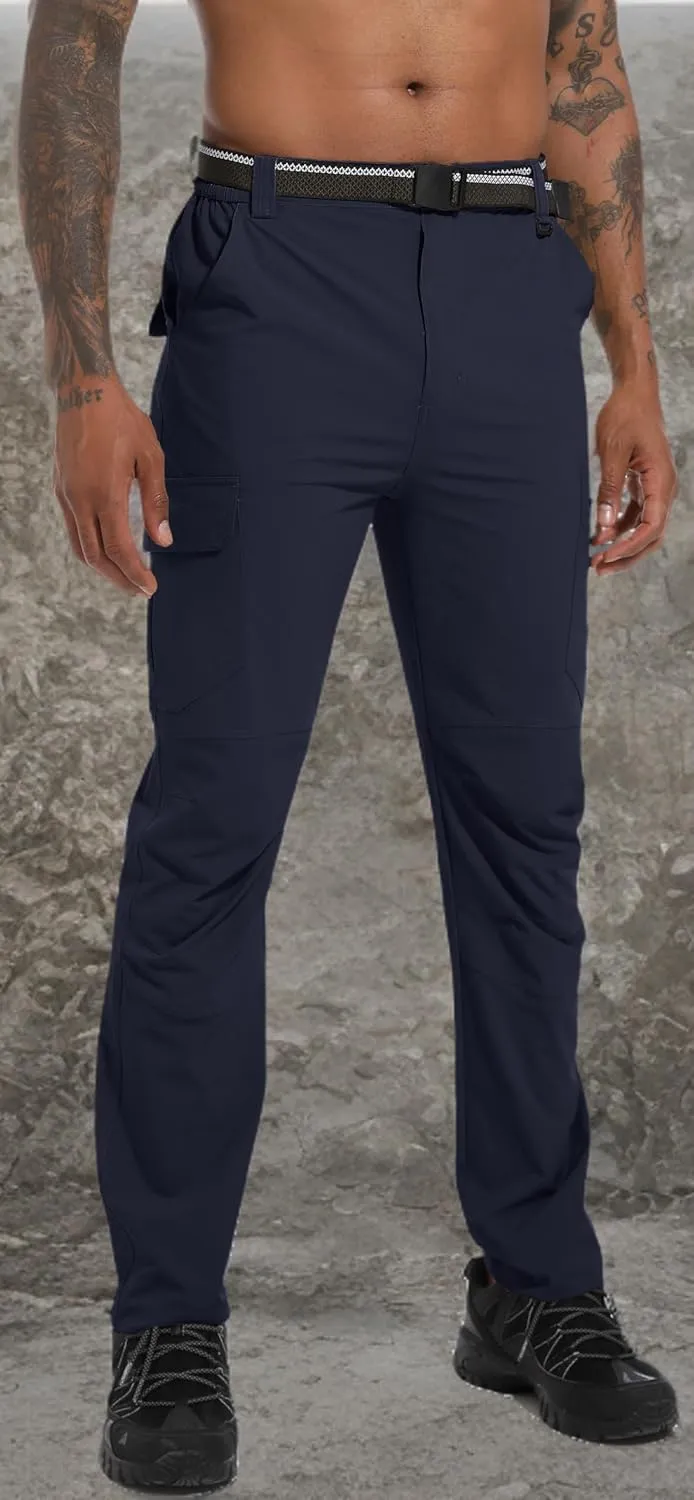 Men's Hiking Cargo Work Pants Lightweight Waterproof Quick Dry Camping Fishing Travel Outdoor Pants