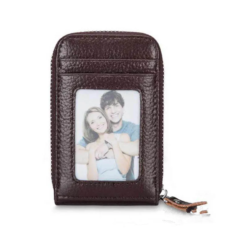 Mens' Leather Clamshell Zip Wallet