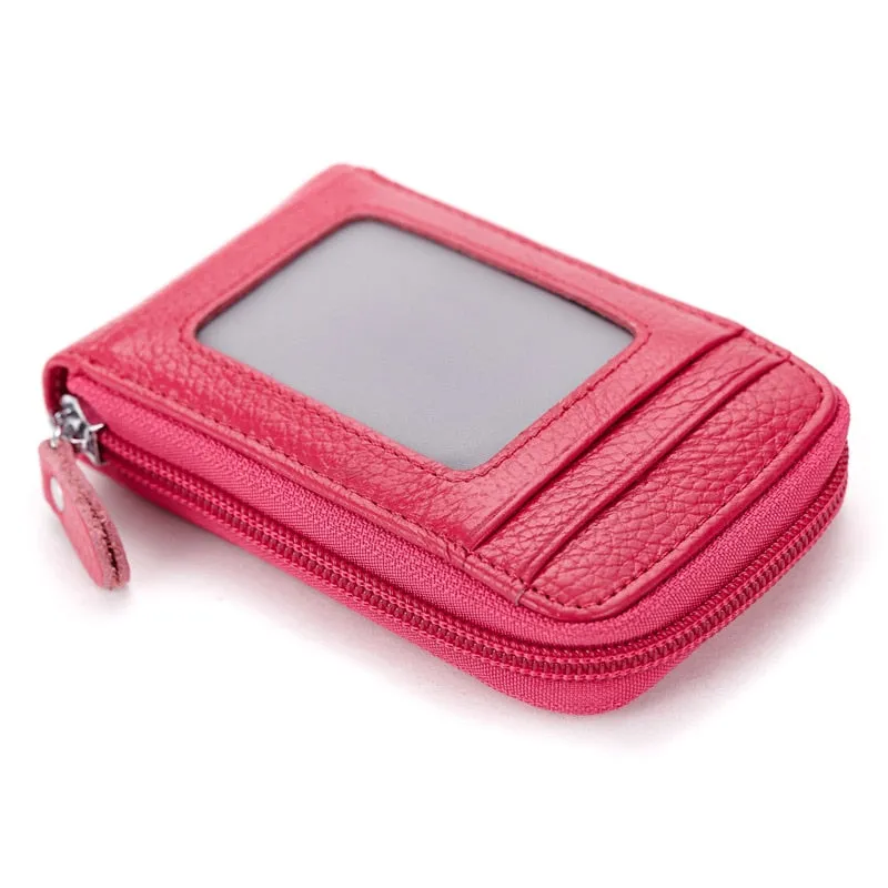 Mens' Leather Clamshell Zip Wallet