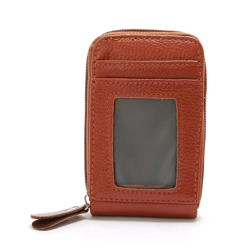 Mens' Leather Clamshell Zip Wallet