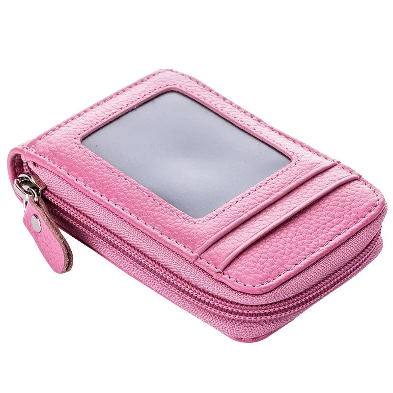 Mens' Leather Clamshell Zip Wallet