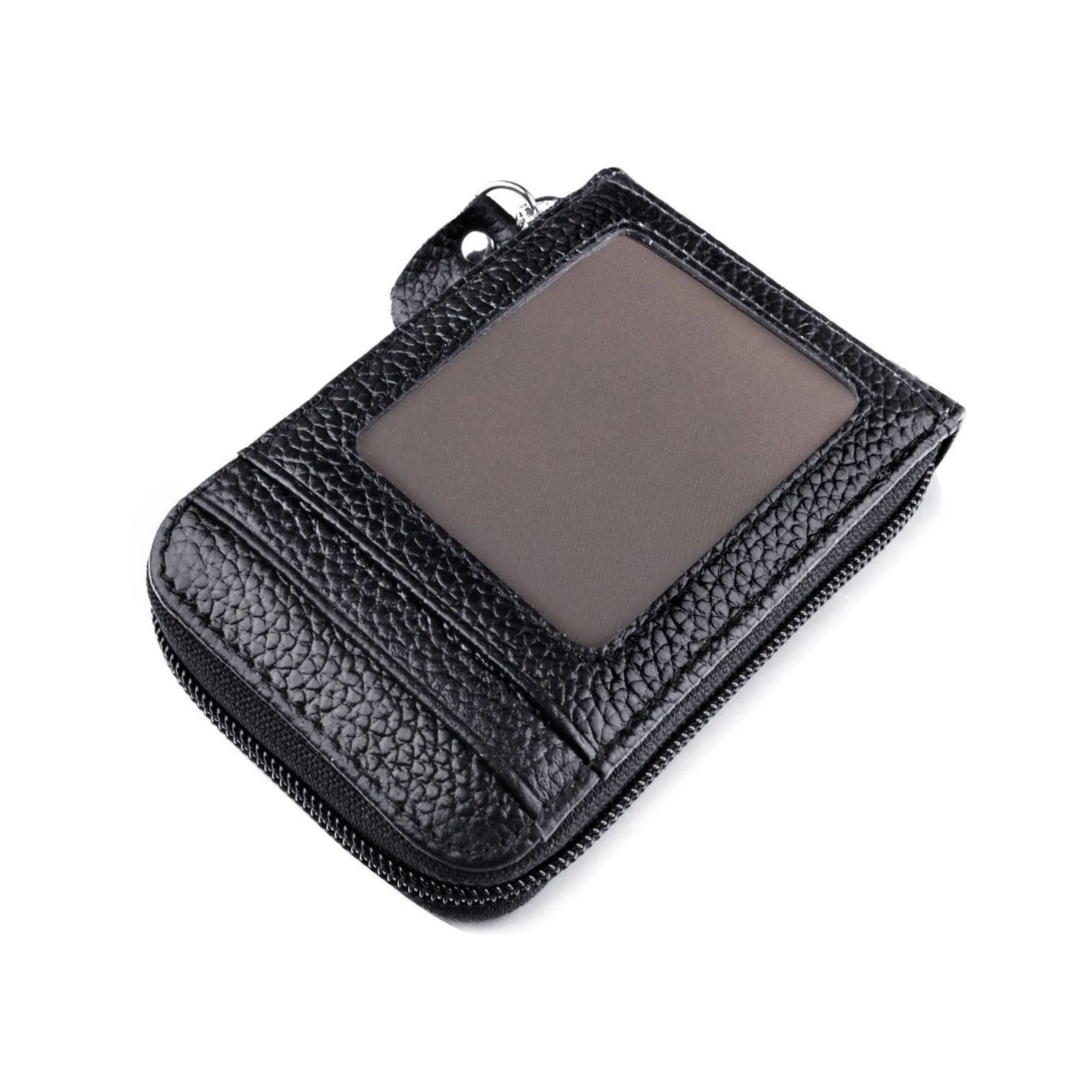 Mens' Leather Clamshell Zip Wallet