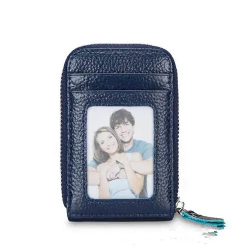 Mens' Leather Clamshell Zip Wallet