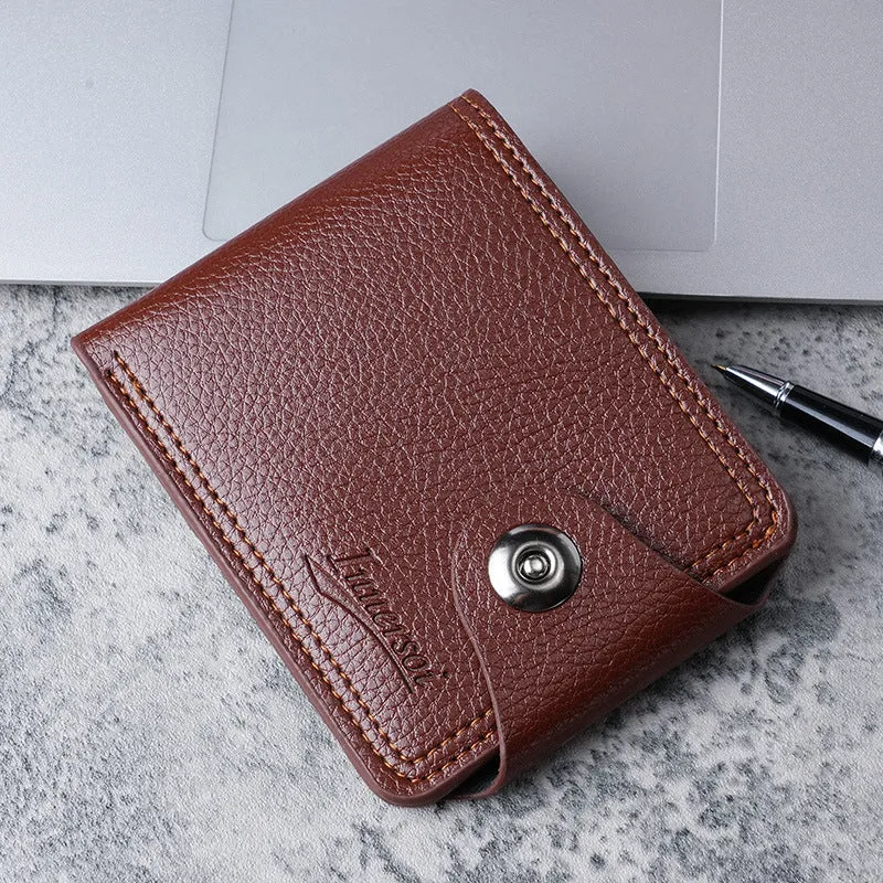 Men's Multiple Slots Man's Short Double Line Men's Wallets