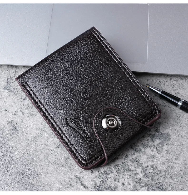 Men's Multiple Slots Man's Short Double Line Men's Wallets