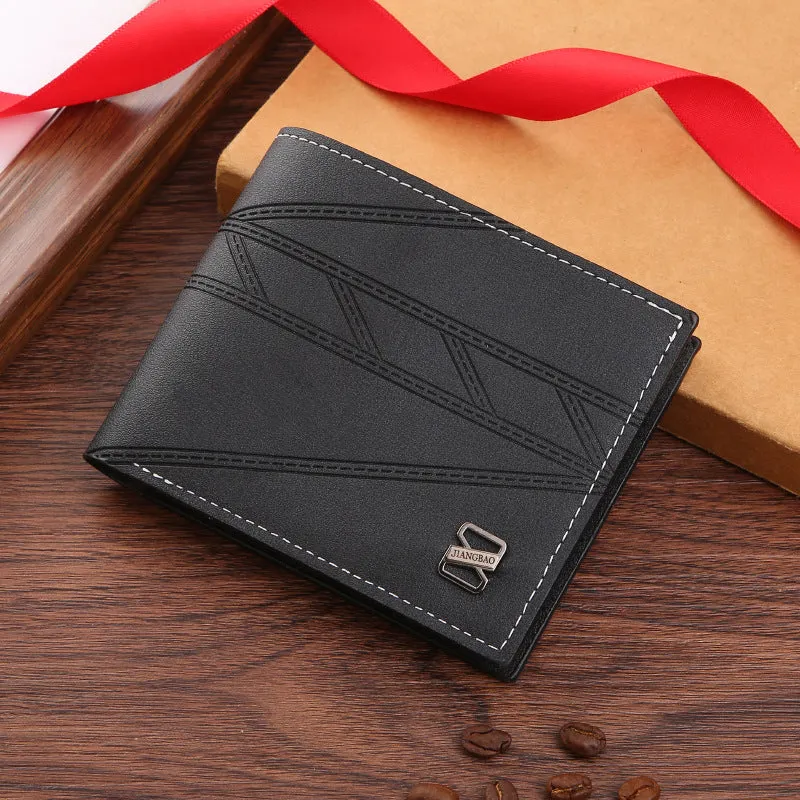 Men's Short Male Youth Simple Fashion Plain Men's Wallets
