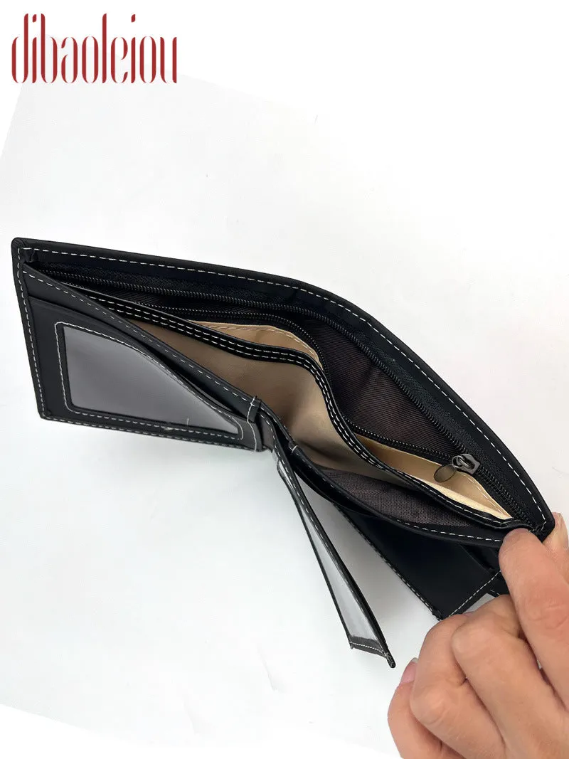 Men's Short Zipper Personalized Trend Male Men's Wallets