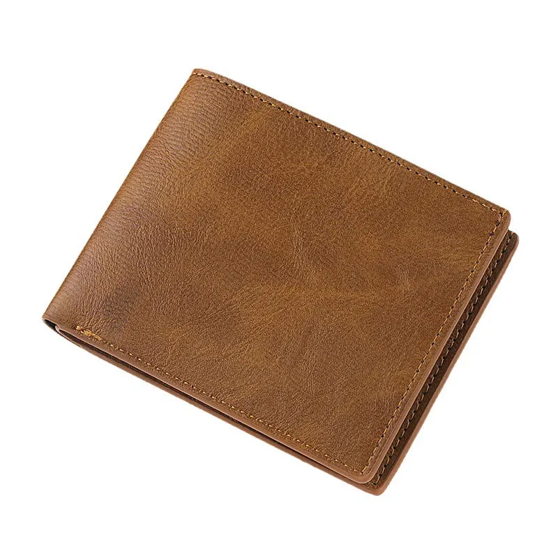 Men's Slouchy Horizontal Short Retro None Men's Wallets