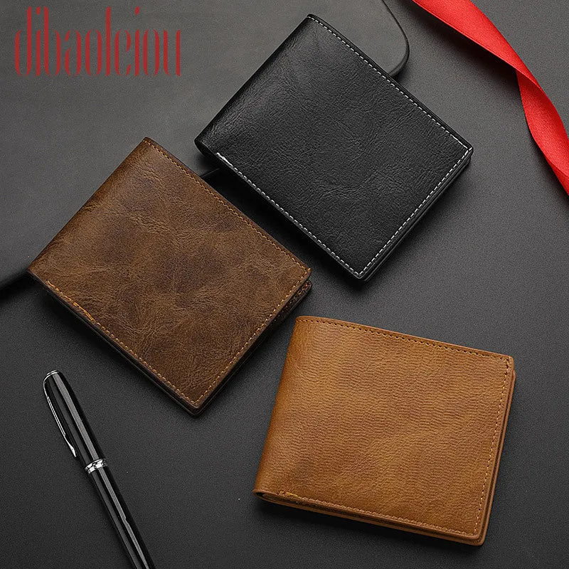 Men's Slouchy Horizontal Short Retro None Men's Wallets